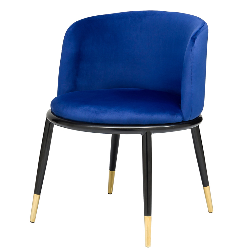 Стул Dining Chair Foucault Blue Синий Черный Золотой в Санкт-петербурге | Loft Concept 