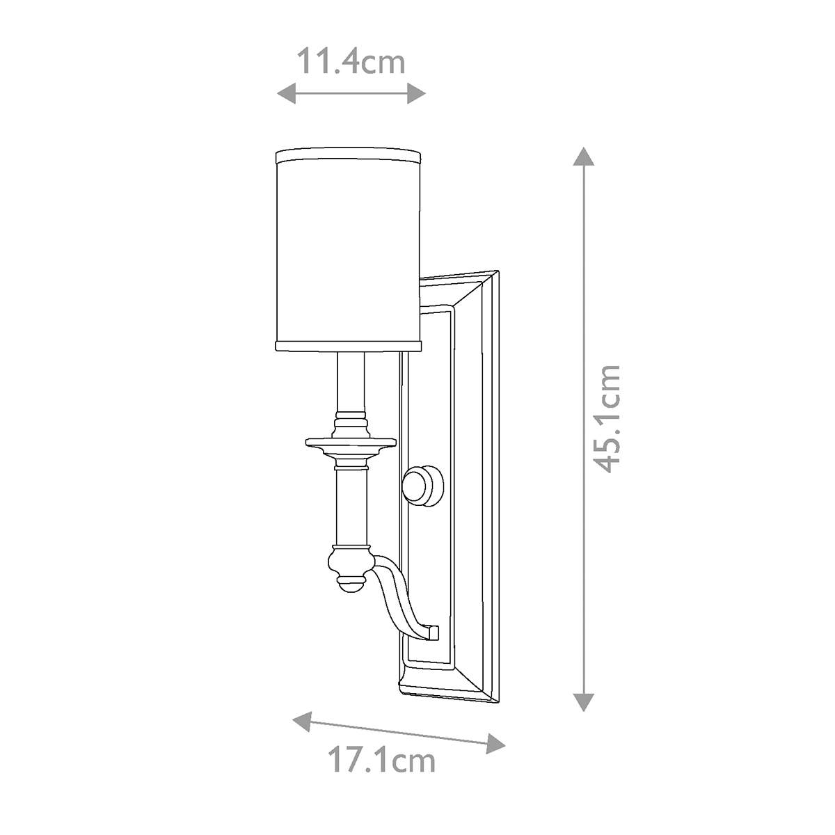 Бра с белым цилиндрическим абажуром в классическом стиле Hinkley в Санкт-петербурге