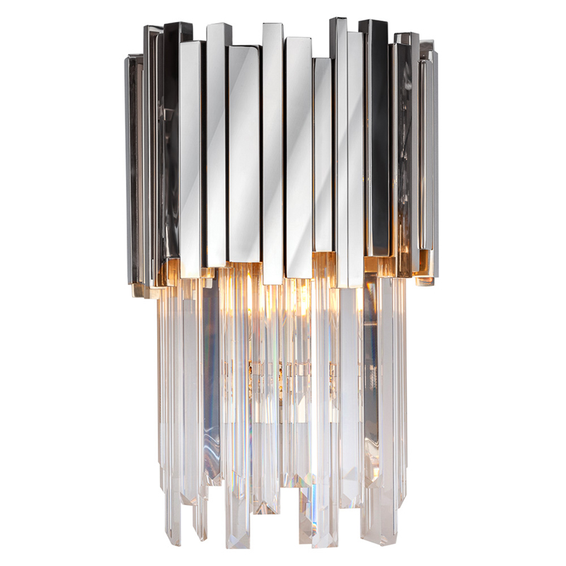 Бра Luxxu Modern Cascade Wall Lamp Silver 40 Прозрачное Стекло Серебряный в Санкт-петербурге | Loft Concept 