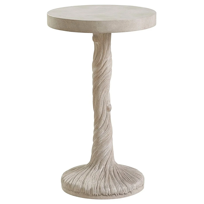 Приставной стол Barclay Butera Malibu Saddle Peak Round Accent Table Бежевый в Санкт-петербурге | Loft Concept 