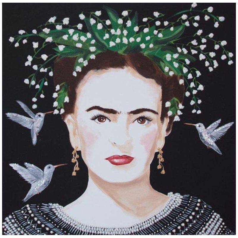 Картина “Frida with Lily of the Valley Headdress and White Hummingbirds” Мульти в Санкт-петербурге | Loft Concept 