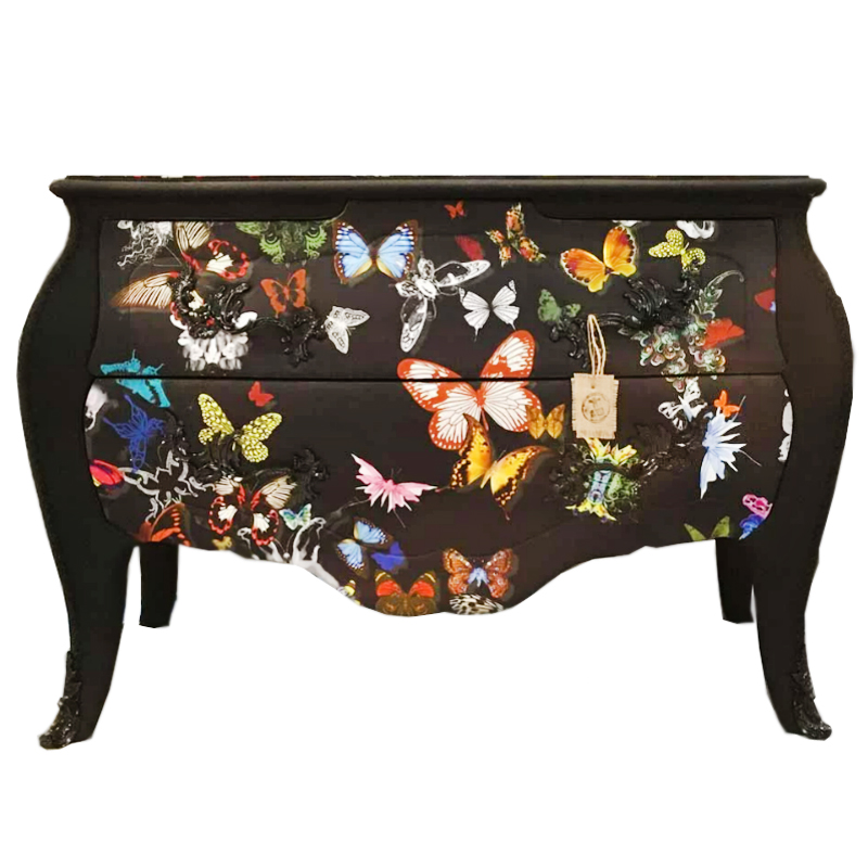 Комод Бабочки Chest of Drawers Night Butterflies Черный Мульти в Санкт-петербурге | Loft Concept 