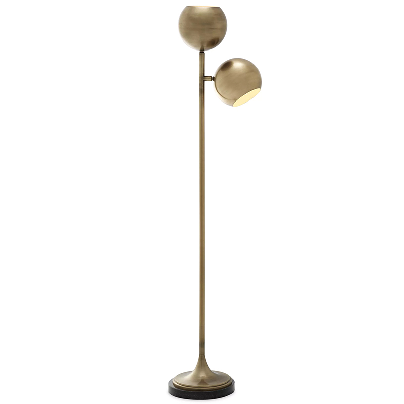 Торшер Eichholtz Floor Lamp Compton Brass Латунь Черный в Санкт-петербурге | Loft Concept 