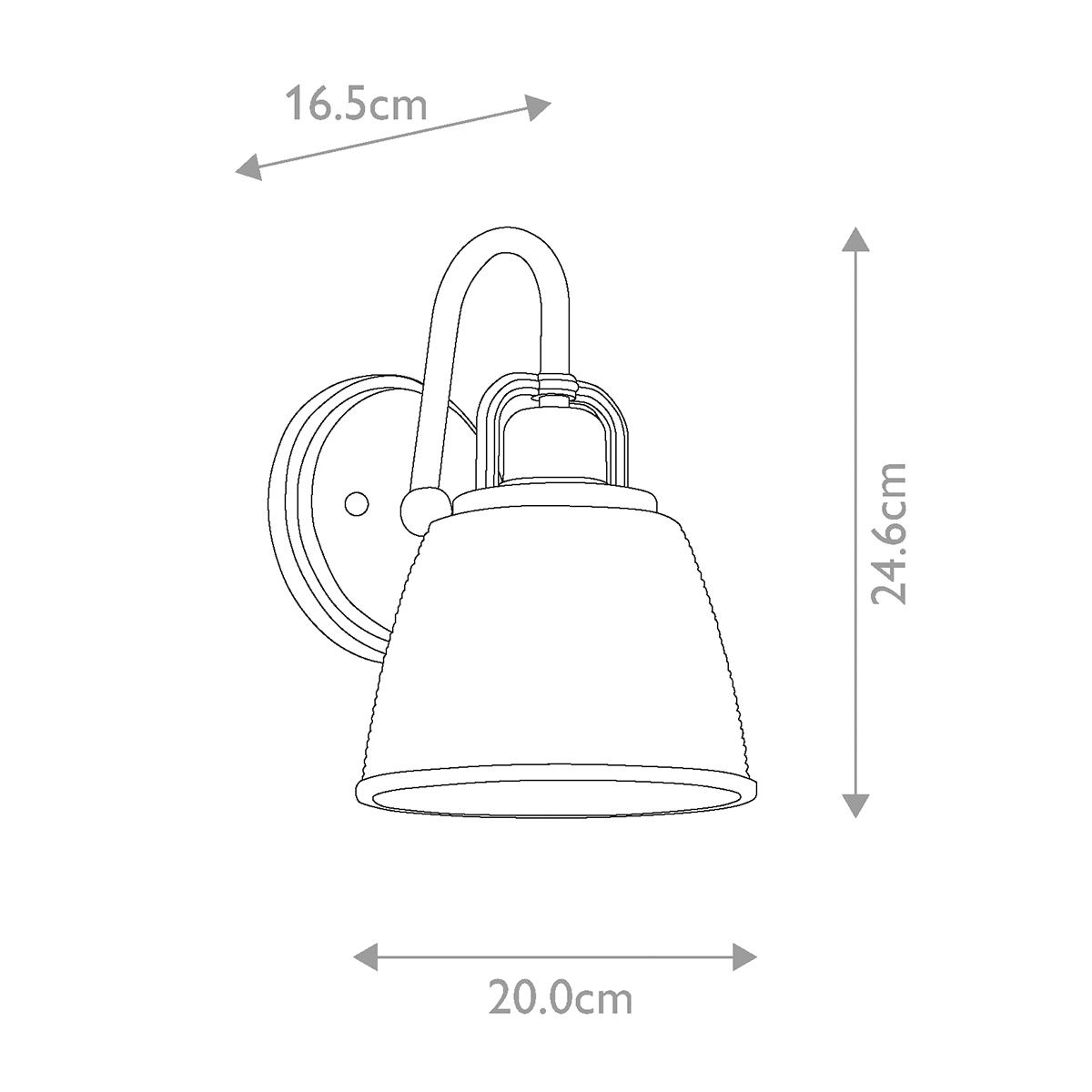 Бра с прозрачным рифленым плафоном в форме колокола Quoizel в Санкт-петербурге