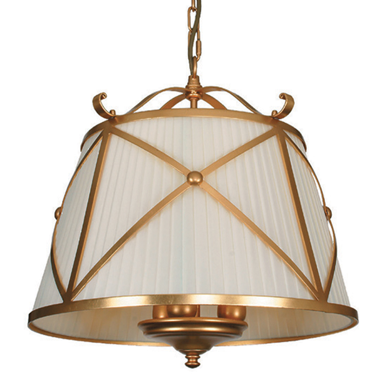 Люстра абажур Provence Lampshade Light Gold Chandelier Бежевый Золотой в Санкт-петербурге | Loft Concept 