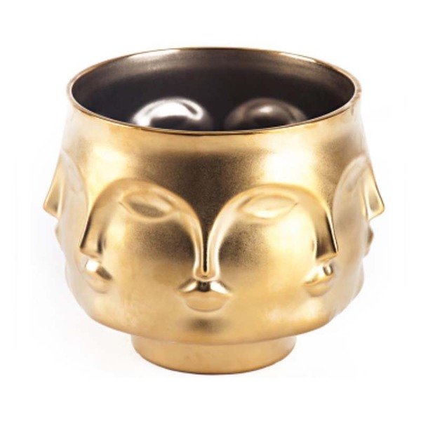 Ваза JONATHAN ADLER DORA MAAR BOWL GOLD Золотой в Санкт-петербурге | Loft Concept 