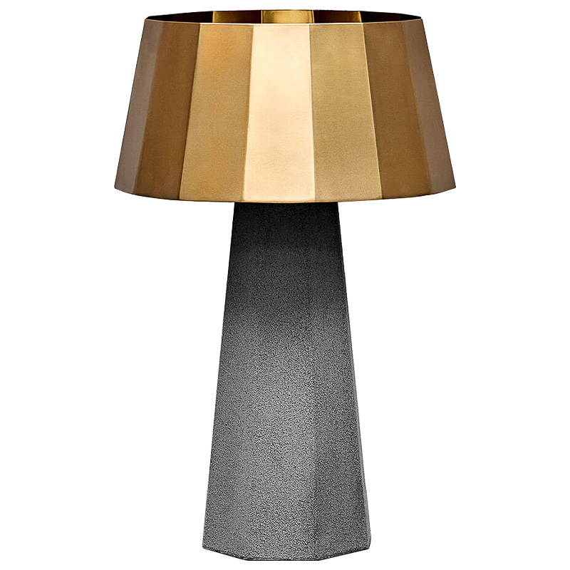 Настольная лампа Noe Concrete table lamp Серый Золотой в Санкт-петербурге | Loft Concept 