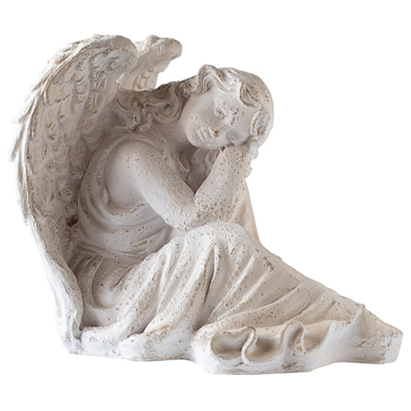 Статуэтка Angel Sitting Provence Statuette Белый в Санкт-петербурге | Loft Concept 