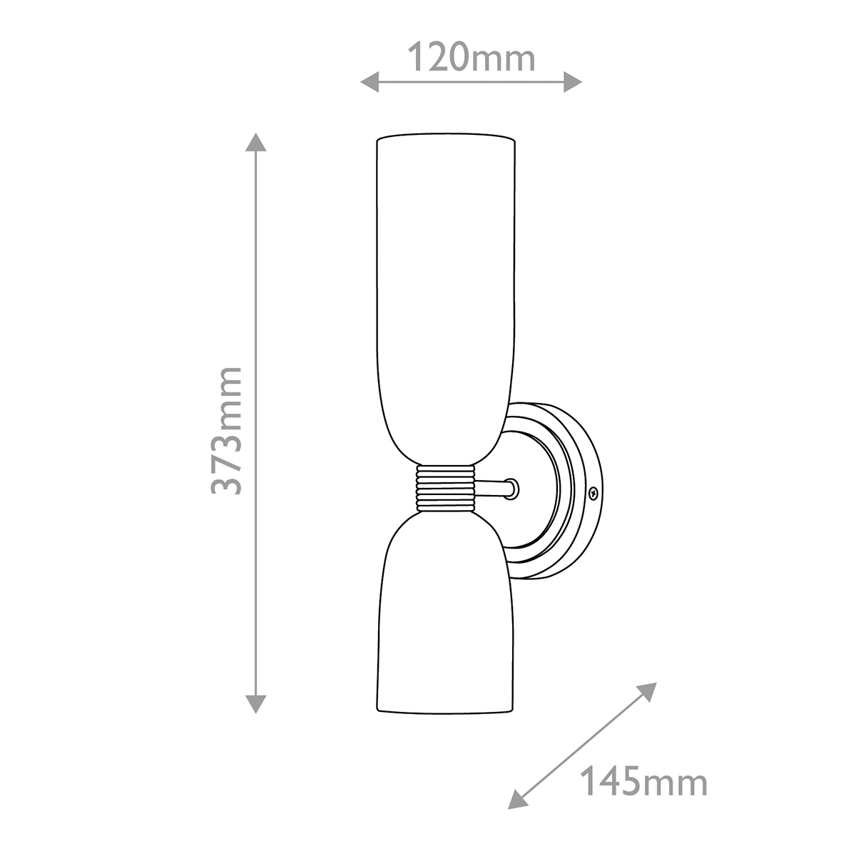 Бра для ванных комнат вертикальное с двумя матовыми белыми стеклянными плафонами Hinkley в Санкт-петербурге