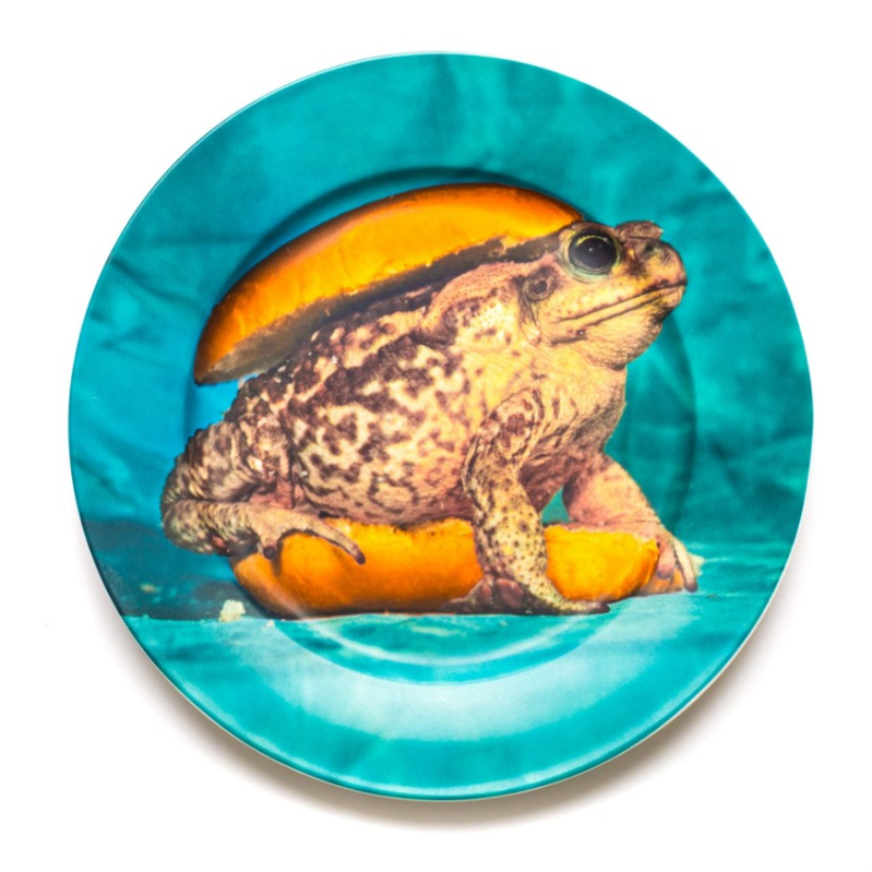 Тарелка Seletti Porcelain Plate Toad Бирюзовый в Санкт-петербурге | Loft Concept 