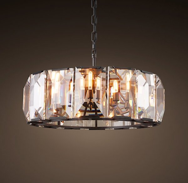 Люстра RH Harlow Crystal Round Chandelier 6 Черный в Санкт-петербурге | Loft Concept 