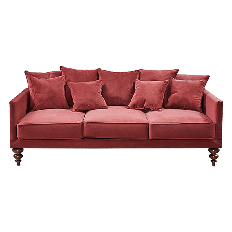 Диван Graceful Details Sofa Crimson Коричневый Малиновый (Crimson) в Санкт-петербурге | Loft Concept 