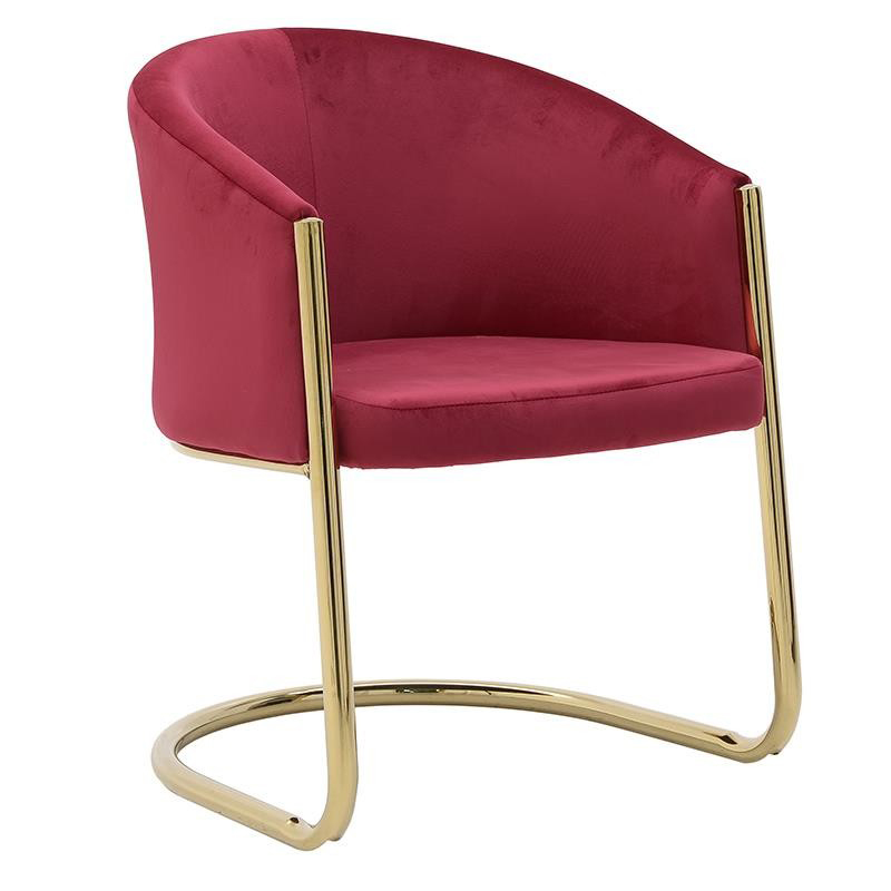 Стул Imelda Chair Crimson Малиновый (Crimson) Глянцевое золото в Санкт-петербурге | Loft Concept 