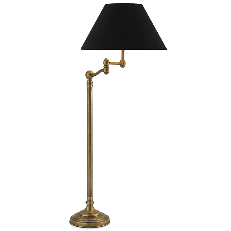 Торшер Eichholtz Floor Lamp Regis Brass Черный Винтажная латунь в Санкт-петербурге | Loft Concept 