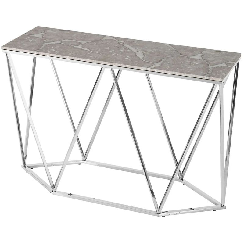 Консоль Kovaldzhi Collection Frame Geometry Silver Бежево-серый Белый Мрамор Bianco Серебряный Консоль Kovaldzhi Collection Frame Geometry Silver Бежево-серый Белый Мрамор Bianco Серебряный в Санкт-петербурге | Loft Concept