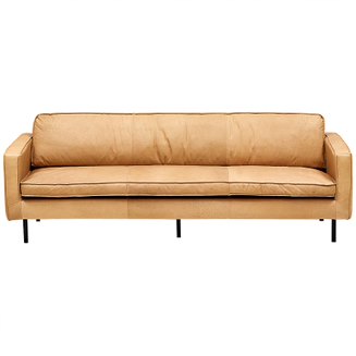 Диван Hubert Beige Leather Sofa Бежевый в Санкт-петербурге | Loft Concept 