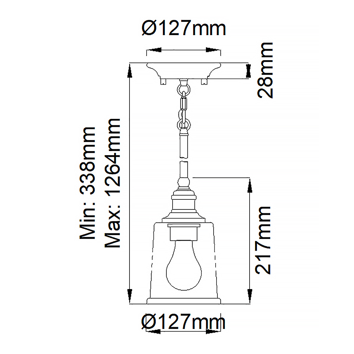 Подвесной светильник со стеклянным плафоном в форме колокола с эффектом пузырьков Kichler в Санкт-петербурге