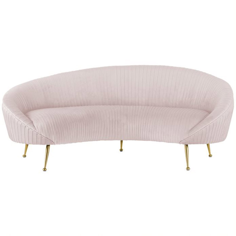 Диван Pebernat Lounge Sofa light pink Золотой Розовый пастельный в Санкт-петербурге | Loft Concept 