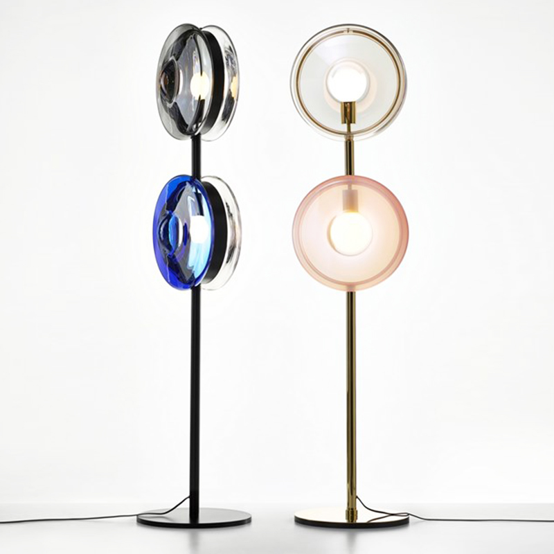 Торшер Bomma Orbital floor lamp Латунь Серый Синий Прозрачный Розовый (Rose) Черный в Санкт-петербурге | Loft Concept 