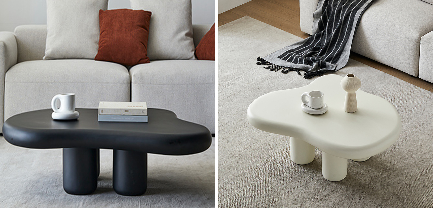 Комплект кофейных столиков Aine Curved Coffee Tables - фото