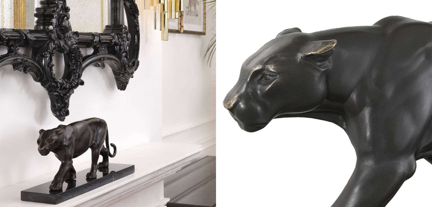 Статуэтка Eichholtz Panther on Marble Base - фото