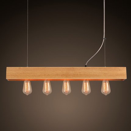 Люстра Loft Wooden Lighting Line Pendant Белый дуб в Санкт-петербурге | Loft Concept 