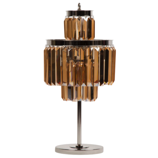 Настольная лампа 1920S Odeon Cognac Glass Table Lamp Three-Level  в Санкт-петербурге | Loft Concept 