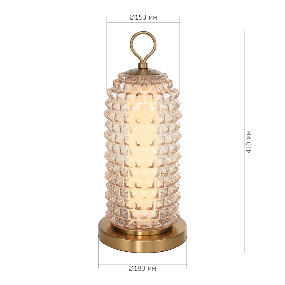 Настольная лампа с факутрным стеклянным плафоном Sonora в Санкт-петербурге