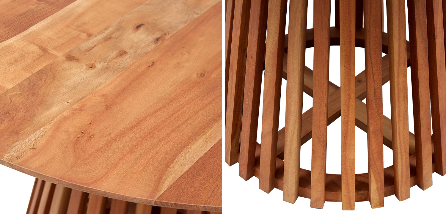 Обеденный круглый стол Seamus Wood Dining Table - фото