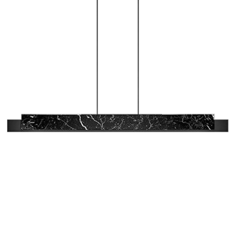 Люстра Leonce Marble Linear Chandelier Черный Черный Мрамор Nero в Санкт-петербурге | Loft Concept 