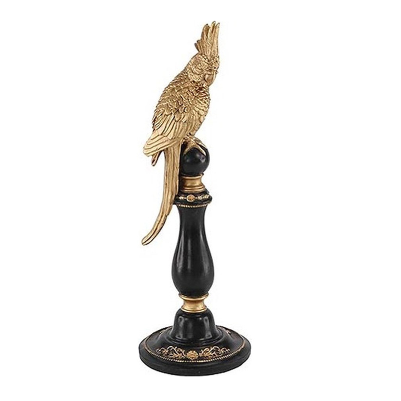 Статуэтка Gold Parrot Figurine Золотой Черный в Санкт-петербурге | Loft Concept 