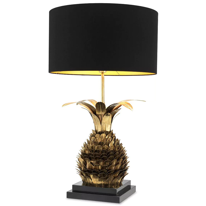 Настольная лампа Eichholtz Table Lamp Ananas Черный Латунь Винтажная латунь в Санкт-петербурге | Loft Concept 