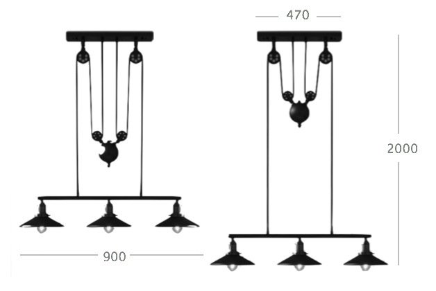 Люстра Loft Cone Pendant Balance Line 3 в Санкт-петербурге