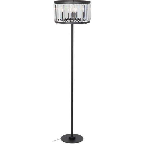 Напольный светильник RH 1920S Odeon One Turn Floor Lamp Прозрачное Стекло Черный в Санкт-петербурге | Loft Concept 