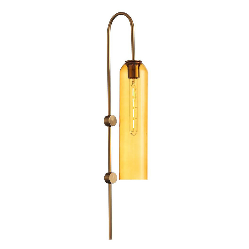 Бра ARTICOLO float Wall Sconce Amber Янтарный Латунь в Санкт-петербурге | Loft Concept 