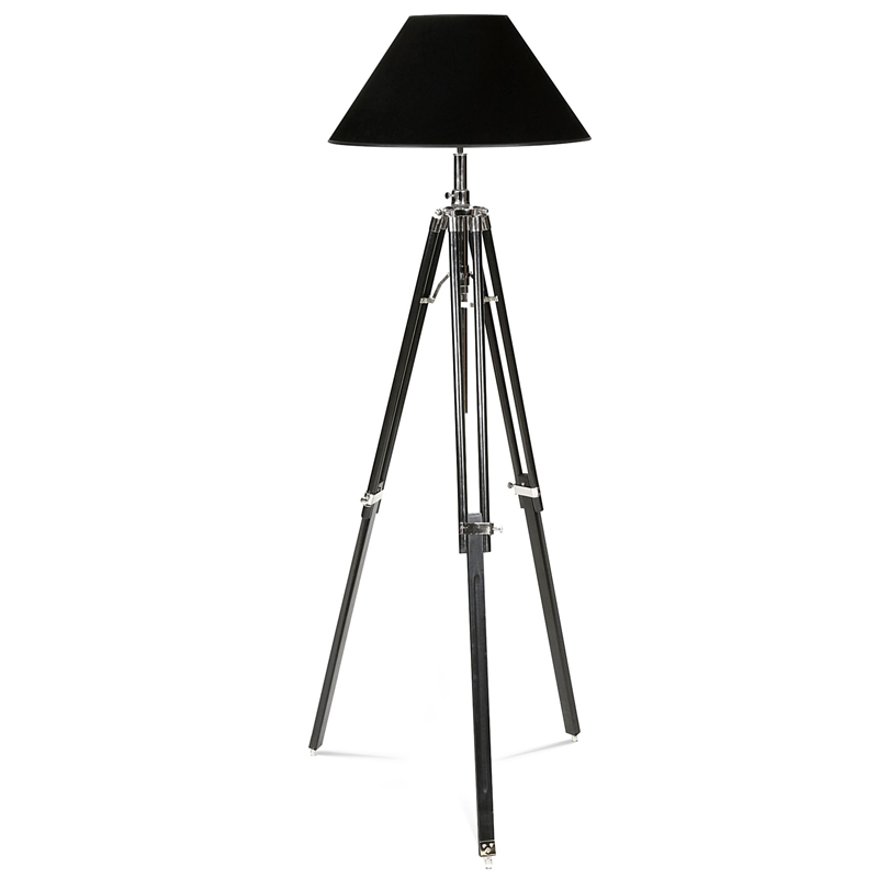 Торшер Eichholtz Floor Lamp Telescope nickel & black Черный Никель в Санкт-петербурге | Loft Concept 