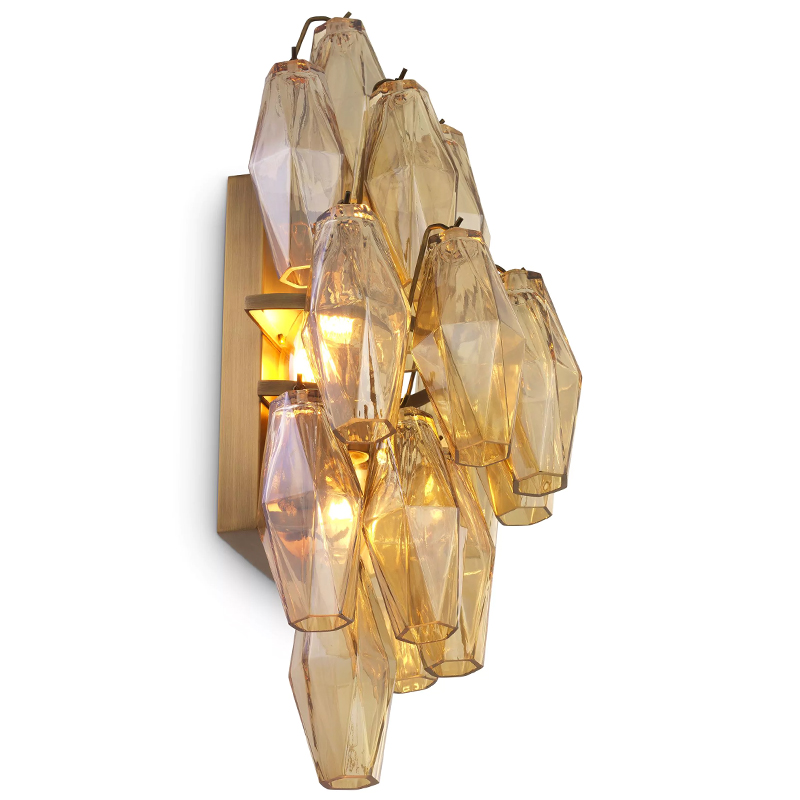 Бра Eichholtz Wall Lamp Benini Amber Латунь Янтарный в Санкт-петербурге | Loft Concept 