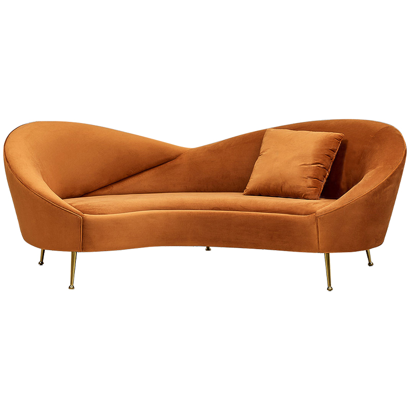 Диван Prudence Orange Sofa Оранжевый Золотой в Санкт-петербурге | Loft Concept 