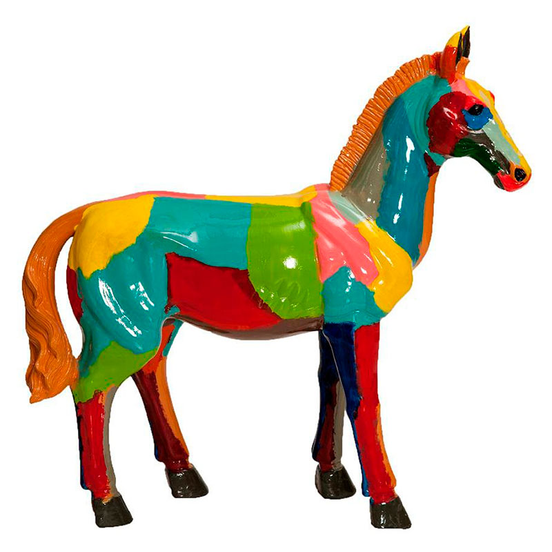 Фигурка керамика лошадь разноцветная Colored Horse Мульти в Санкт-петербурге | Loft Concept 