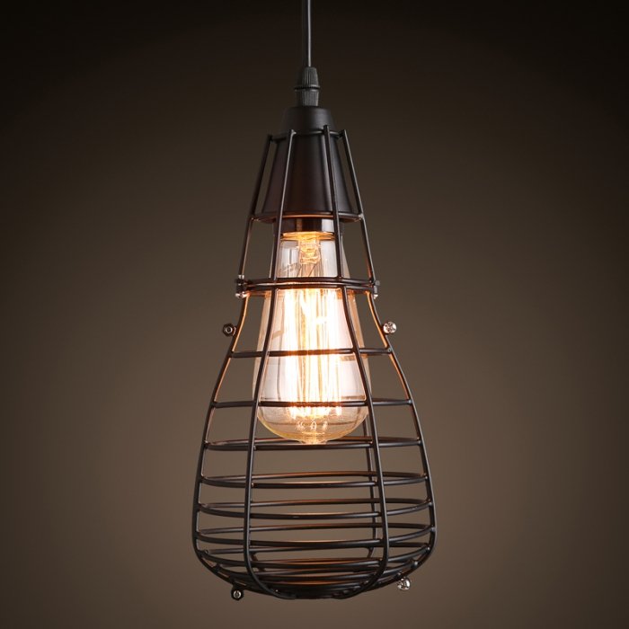 Подвесной светильник Pear Cage Pendant Черный в Санкт-петербурге | Loft Concept 