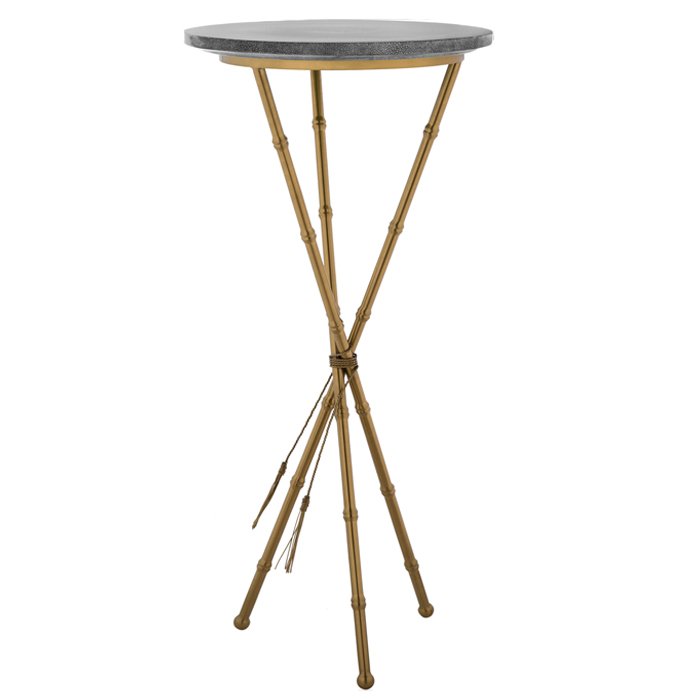 Green Stingray Skin Side Tables Gray Серый Золотой в Санкт-петербурге | Loft Concept 