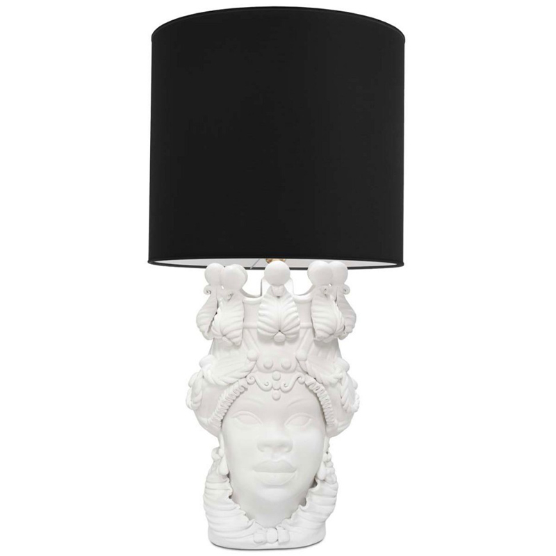 Настольная лампа Table Lamp Moro Lady Big Lipstick Black Белый Черный в Санкт-петербурге | Loft Concept 