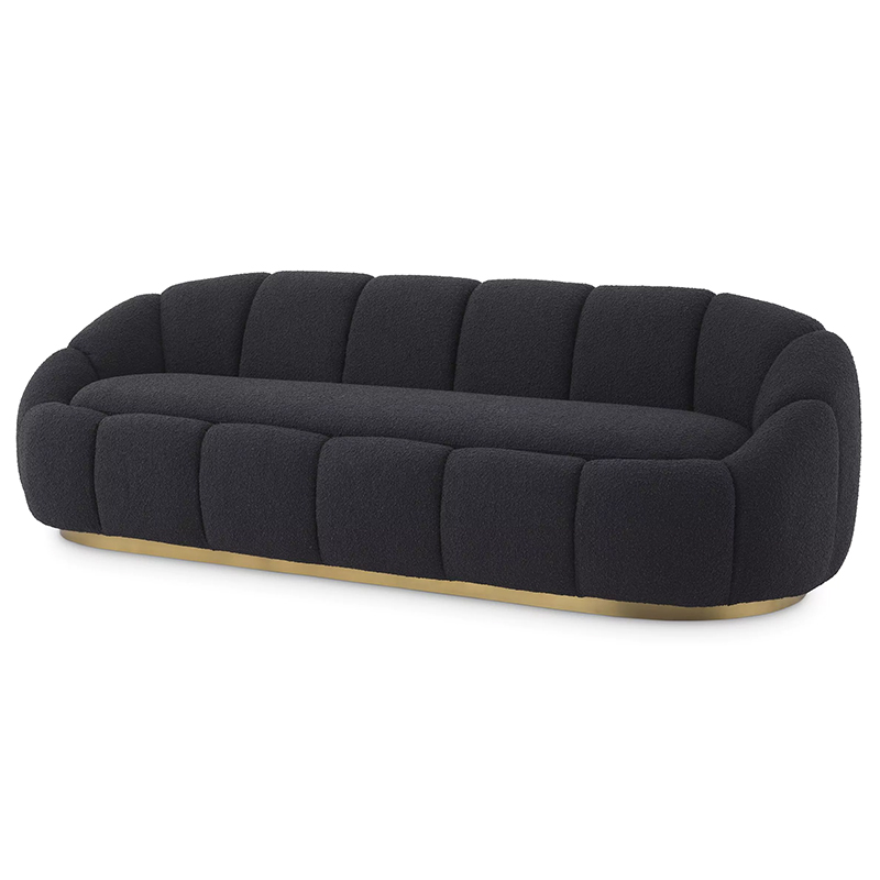 Диван Eichholtz Sofa Inger Black Черный Латунь в Санкт-петербурге | Loft Concept 