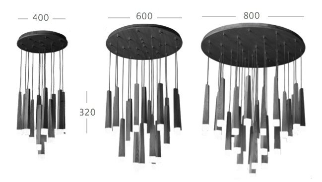 Люстра Wooden Glowworm Round в Санкт-петербурге