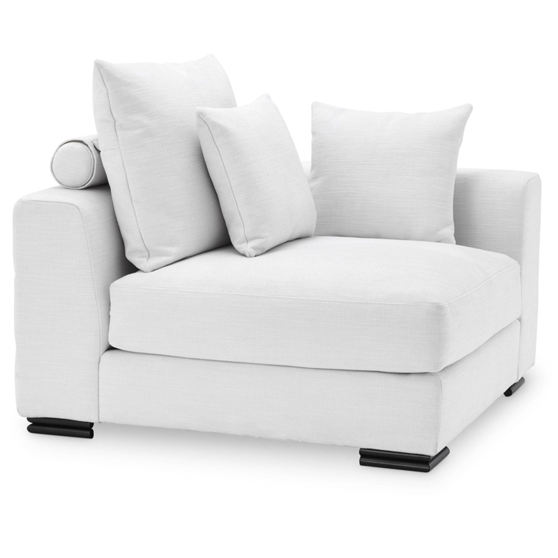 Диван Eichholtz Sofa Clifford Corner white Белый Черный в Санкт-петербурге | Loft Concept 