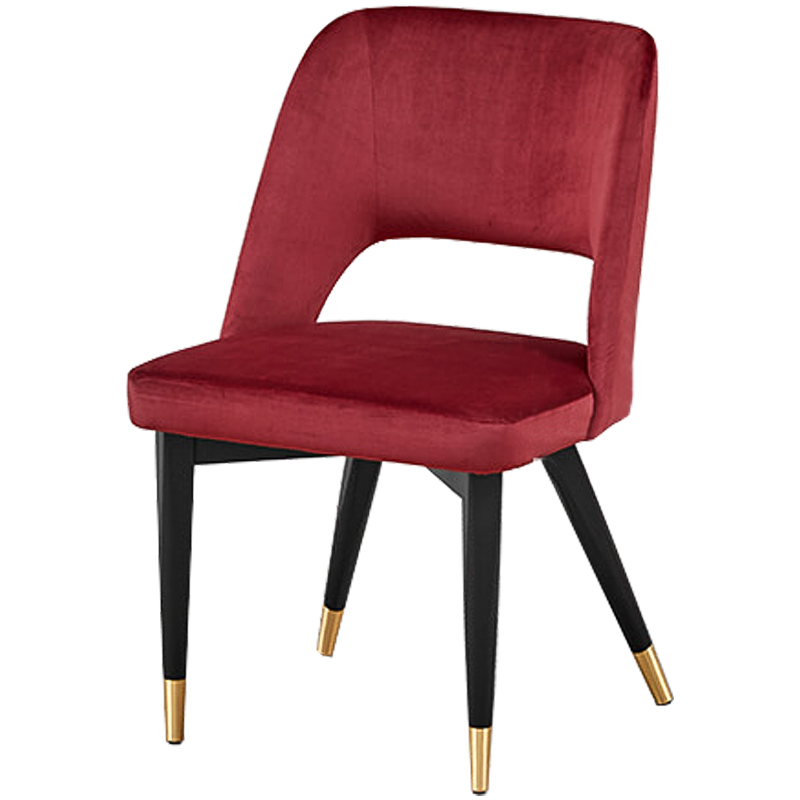 Стул Neasan Stool crimson Черный Малиновый (Crimson) Латунь в Санкт-петербурге | Loft Concept 