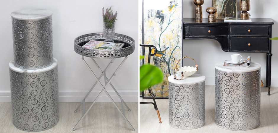 Приставной Стол Artesia Table с белым мрамором Приставной Стол Artesia Table с белым мрамором - Loft-Concept в Санкт-петербурге