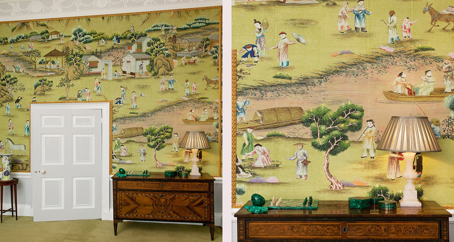 Обои ручная роспись Hampton Court Vivid Olive - фото №1