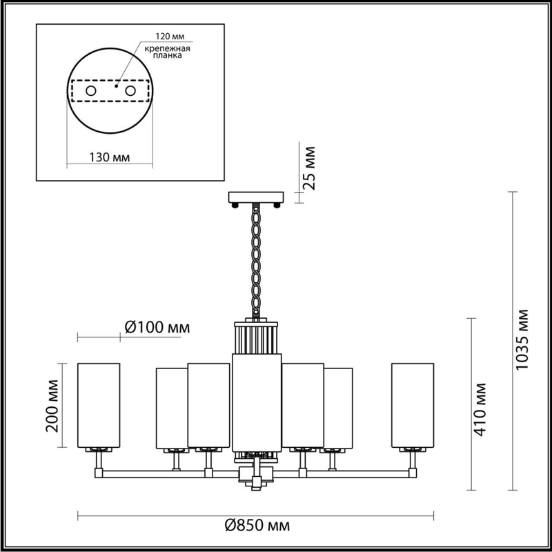 Люстра Pillars на 10 ламп в Санкт-петербурге