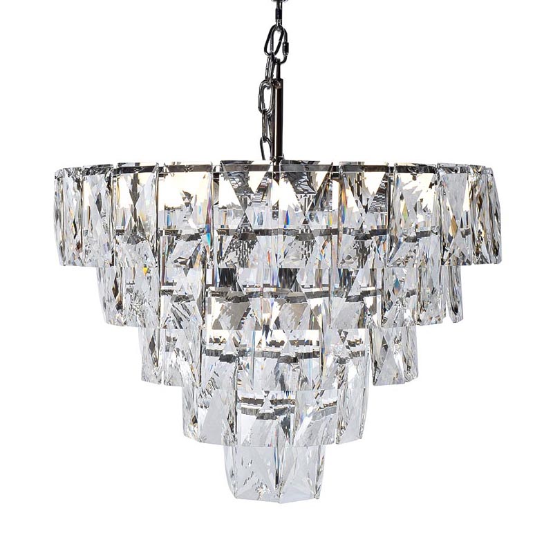 Люстра Tiers Crystal Light Chandelier 16 D60 Серебряный в Санкт-петербурге | Loft Concept 